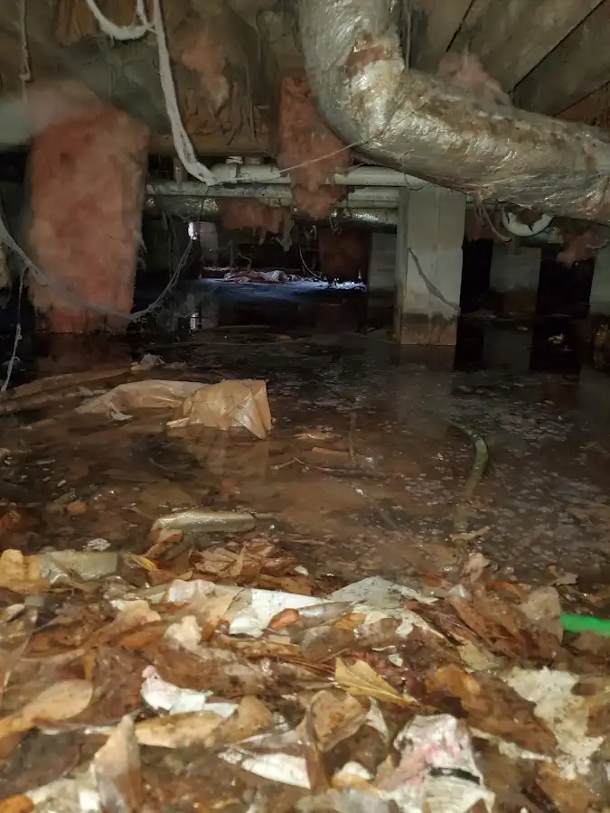 Crawl space flood assessment for Commercial Water Damage Restoration in Grass Lake
